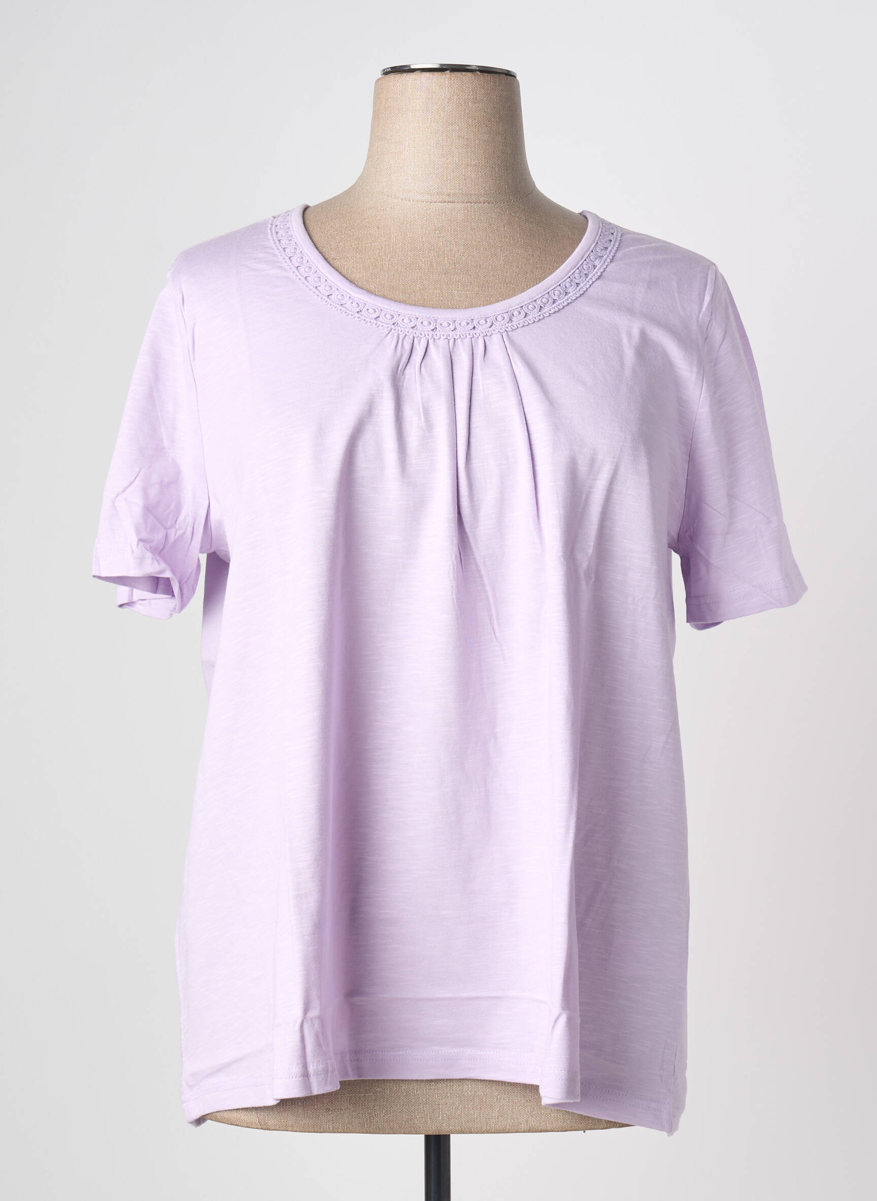 T-shirt stretch manches courtes violet SHEEGO femme