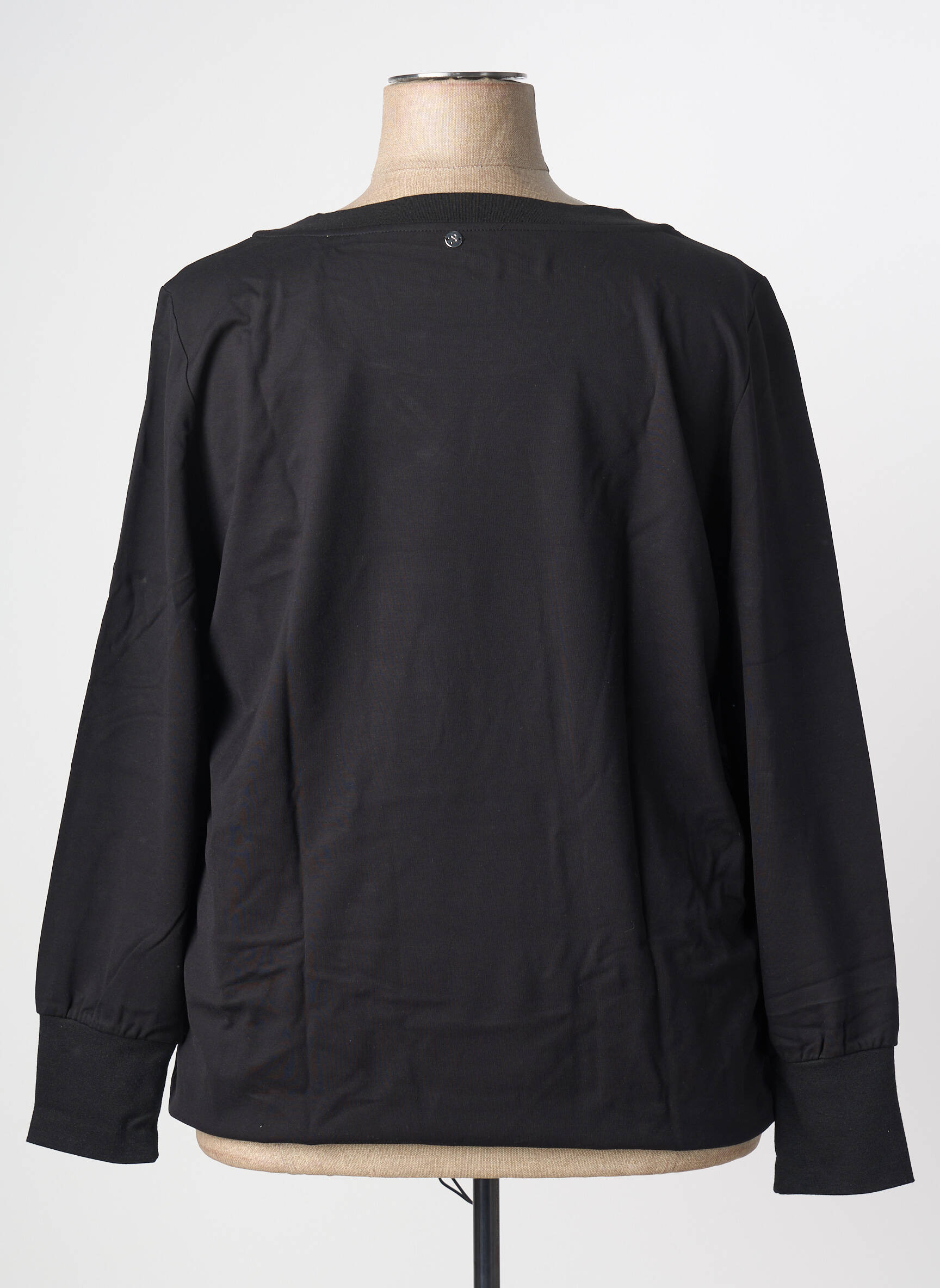 Sweat-shirt maille semi-opaque manches longues noir SHEEGO femme