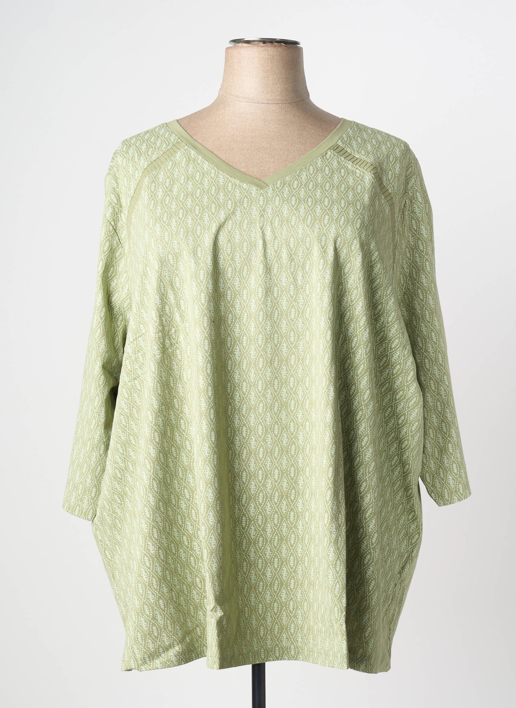 Top manches longues manches longues vert SHEEGO femme