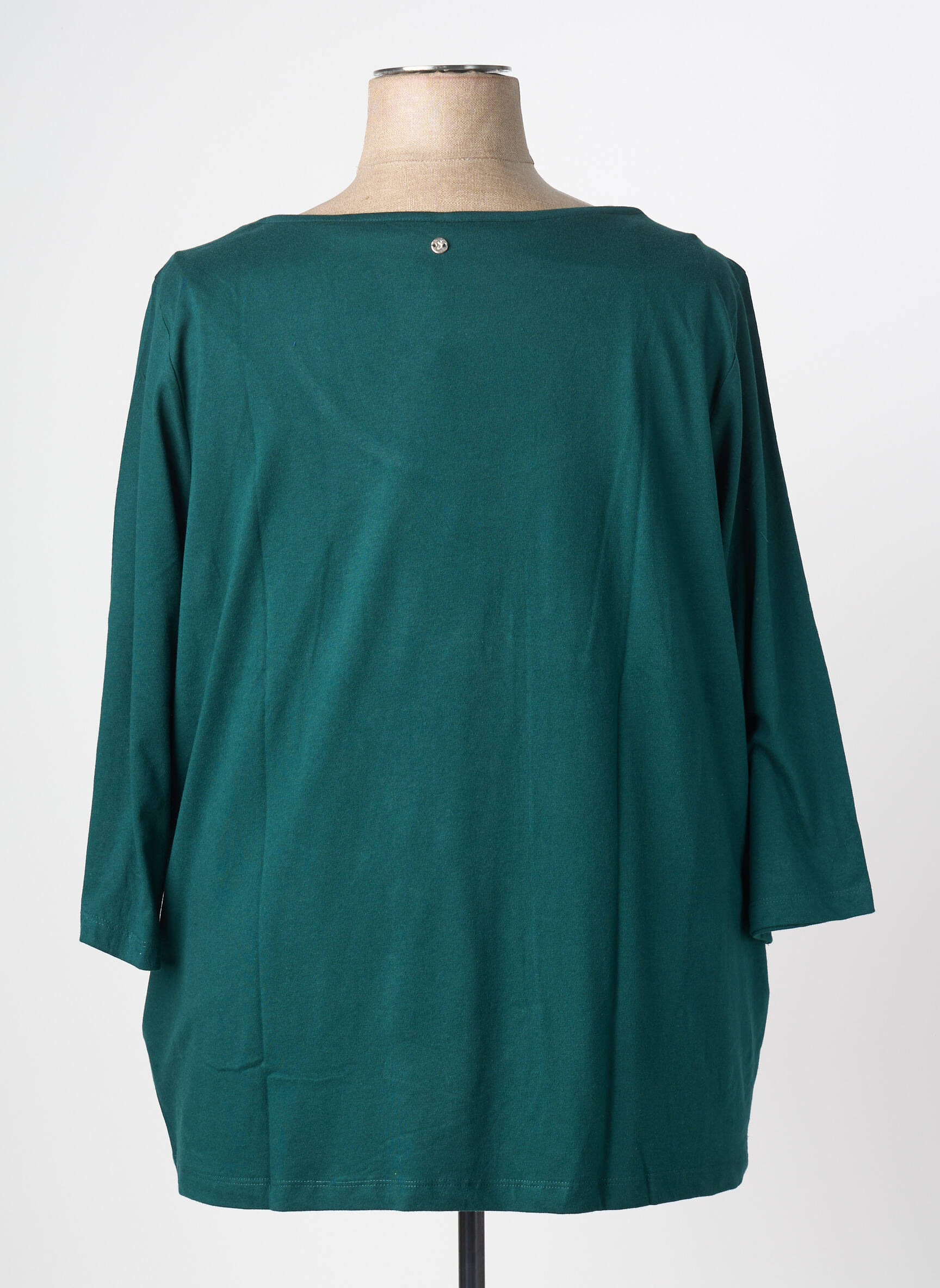 Top stretch manches 3/4 vert SHEEGO femme