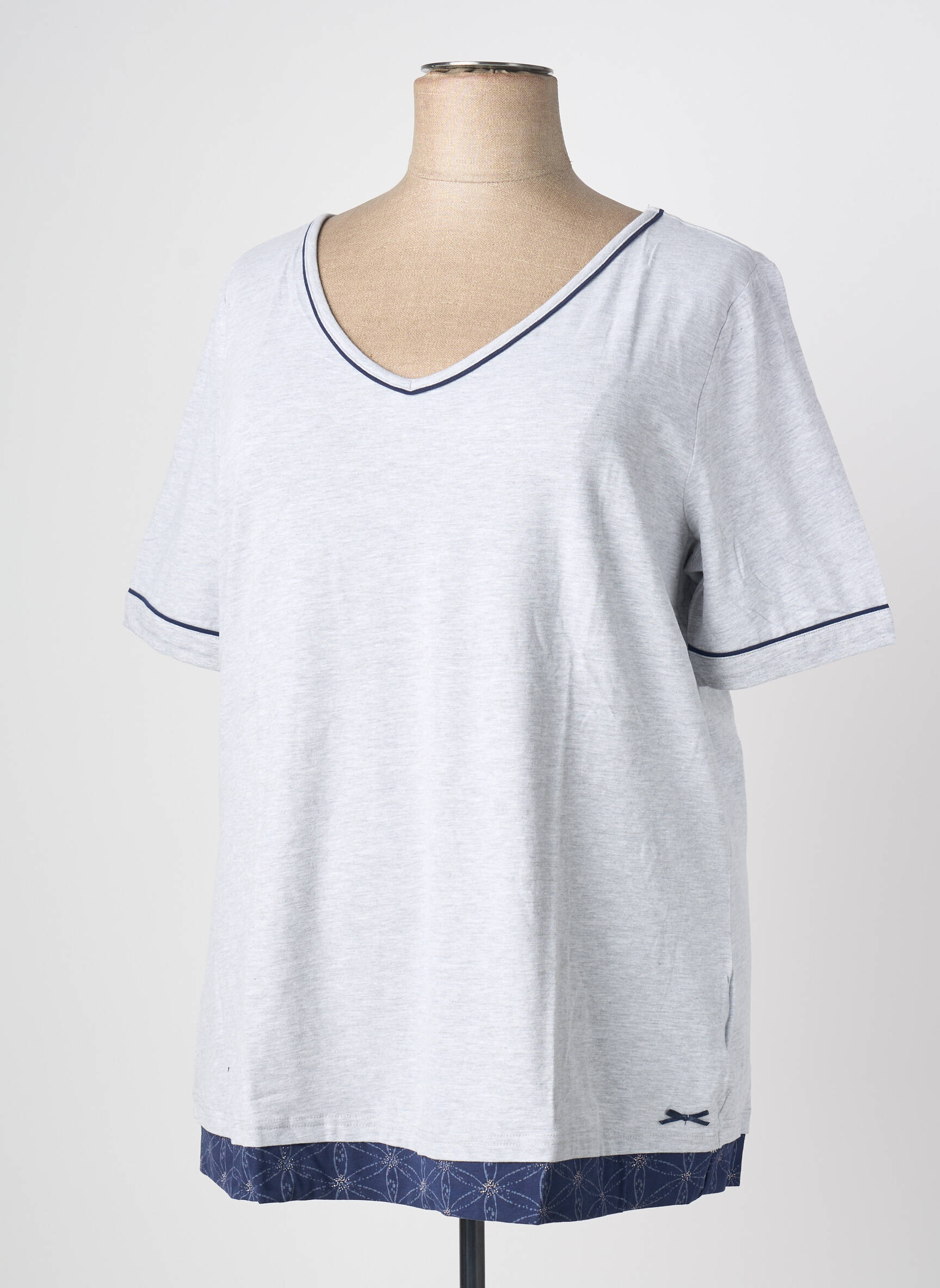 T-shirt imprimé fantaisie manches courtes gris SHEEGO femme