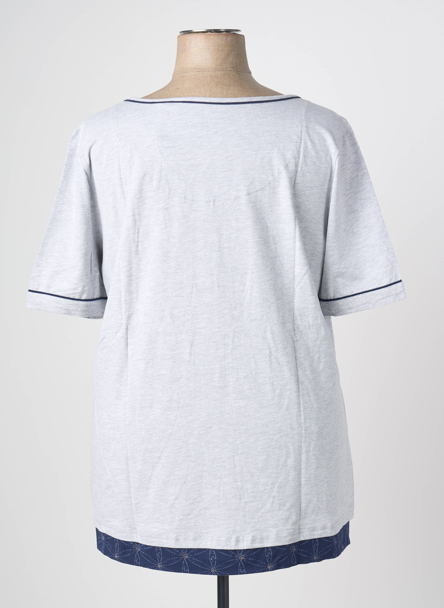 T-shirt imprimé fantaisie manches courtes gris SHEEGO femme