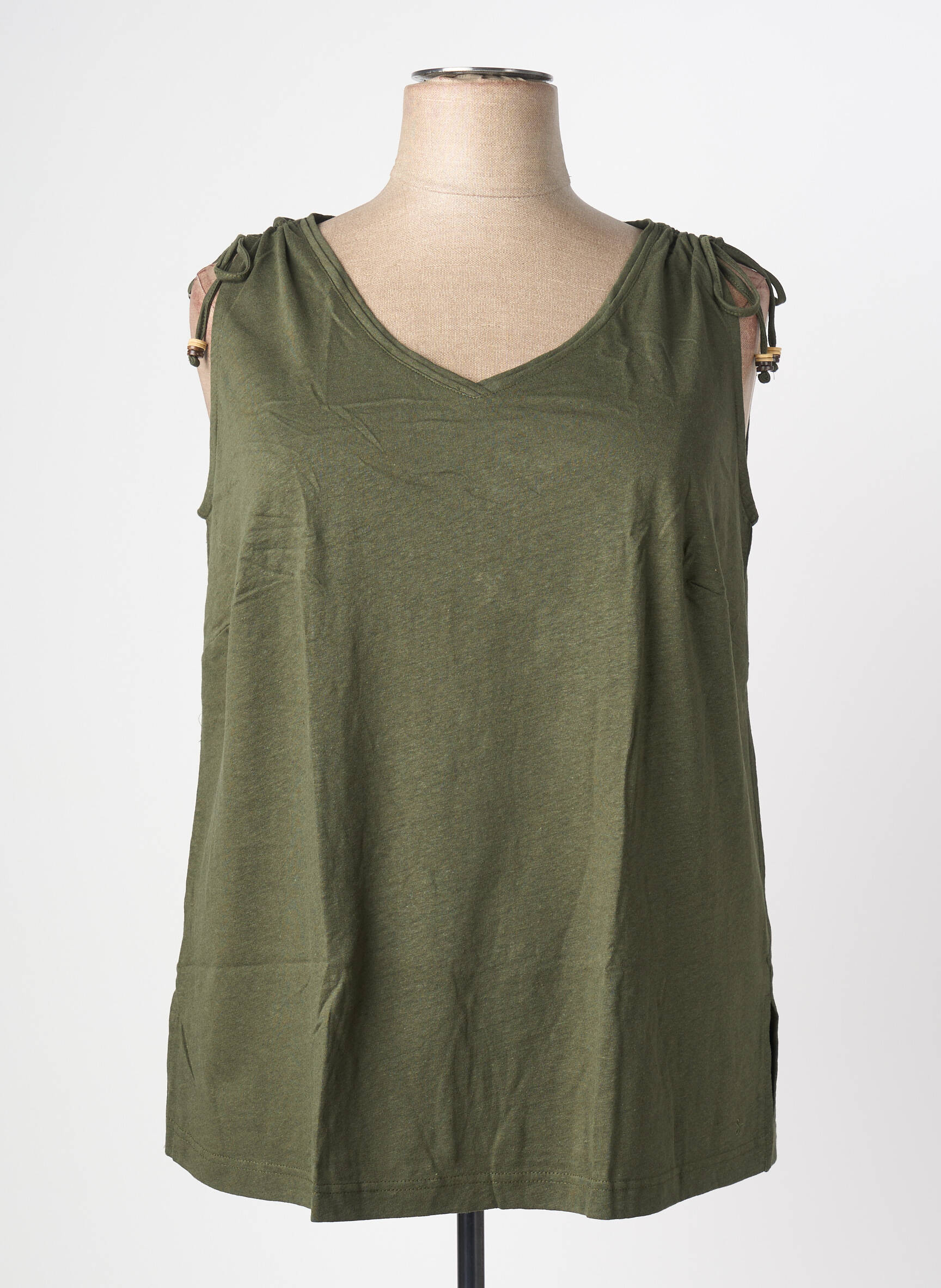 Top stretch sans manche vert SHEEGO femme
