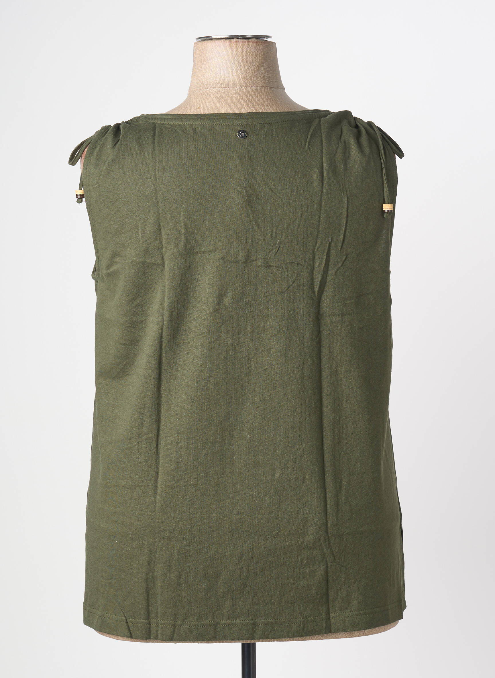 Top stretch sans manche vert SHEEGO femme