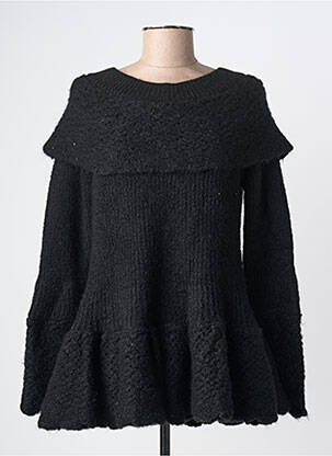 Pull coupe cintrée manches longues noir RHUM RAISIN femme