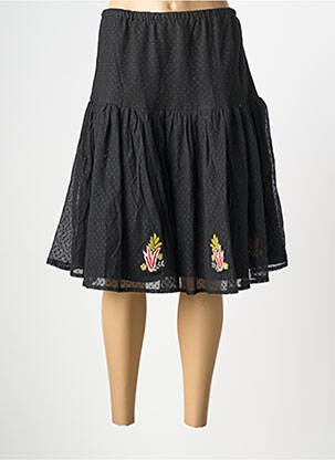 Jupe mi-longue coupe droite noir RHUM RAISIN femme