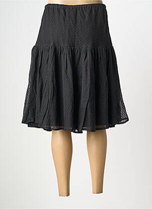 Jupe mi-longue coupe droite noir RHUM RAISIN femme