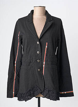 Veste casual col chemisier noir RHUM RAISIN femme