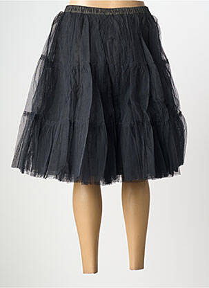 Jupe mi-longue coupe droite noir RHUM RAISIN femme