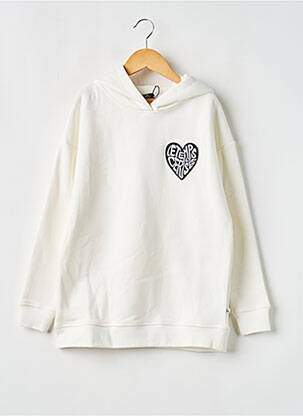 Sweat-shirt à capuche stretch manches longues beige LE TEMPS DES CERISES fille