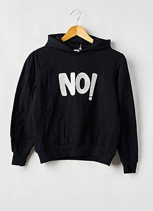 Sweat-shirt à capuche stretch manches longues noir TIFFOSI fille