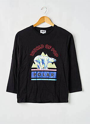 T-shirt stretch manches 3/4 noir W.O.P (WORLD OF POP) enfant
