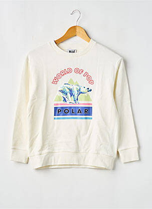 Sweat-shirt sérigraphie manches longues beige W.O.P (WORLD OF POP) enfant
