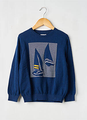 Pull stretch manches longues bleu MAYORAL garçon