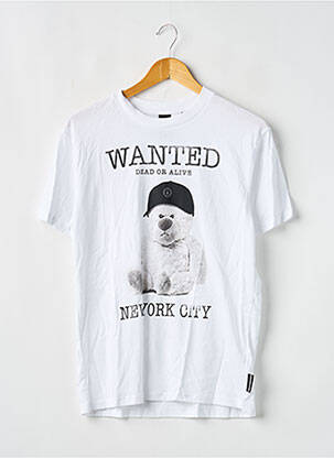 T-shirt stretch manches courtes blanc LE TEMPS DES CERISES garcon