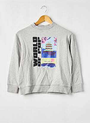 Sweat-shirt gris W.O.P (WORLD OF POP) garçon