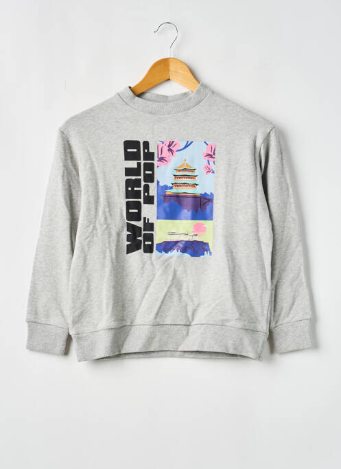 Sweat-shirt stretch manches longues gris W.O.P (WORLD OF POP) garcon