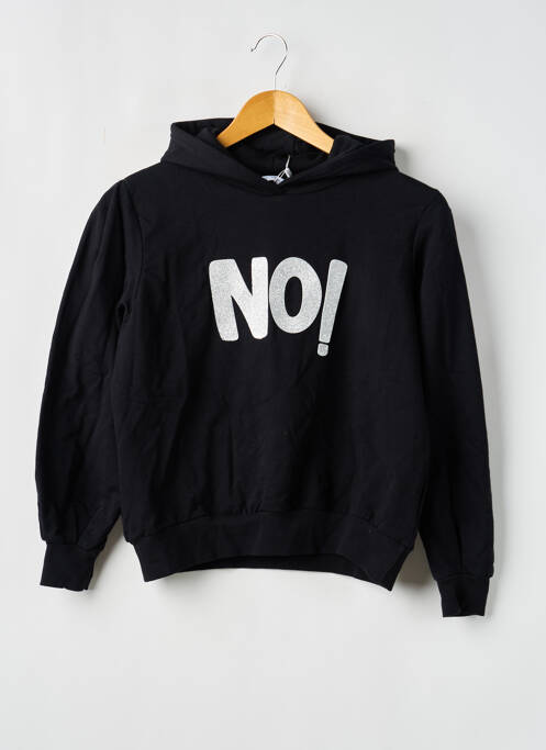Sweat-shirt à capuche stretch manches longues noir TIFFOSI fille