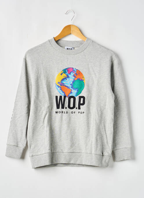 Sweat-shirt stretch manches longues gris W.O.P (WORLD OF POP) enfant