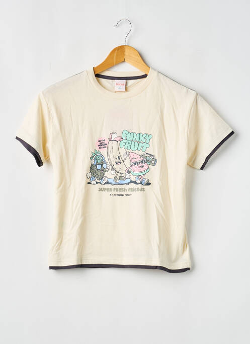 T-shirt stretch manches courtes beige BOBOLI garcon