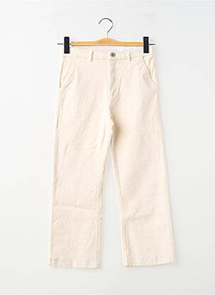 Pantalon droit fermeture zippée sous rabat boutonné taille ajustable beige MAYORAL fille