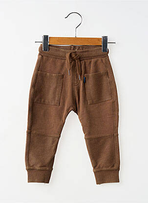 Jogging stretch taille élastique marron NOPPIES garcon