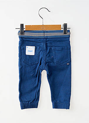Pantalon droit poches taille élastique bleu MAYORAL garçon