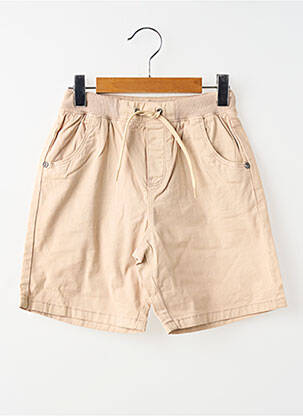 Short tissage popeline taille élastique beige BOBOLI garcon
