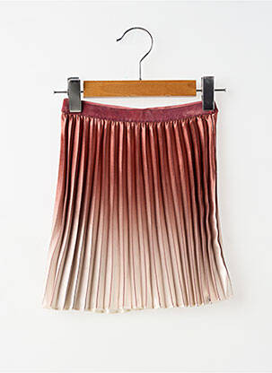 Jupe mi-longue tissage plissé marron NOPPIES fille