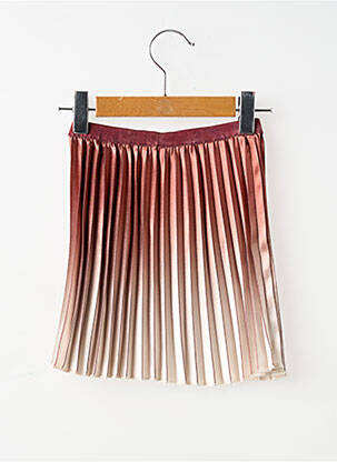 Jupe mi-longue tissage plissé marron NOPPIES fille