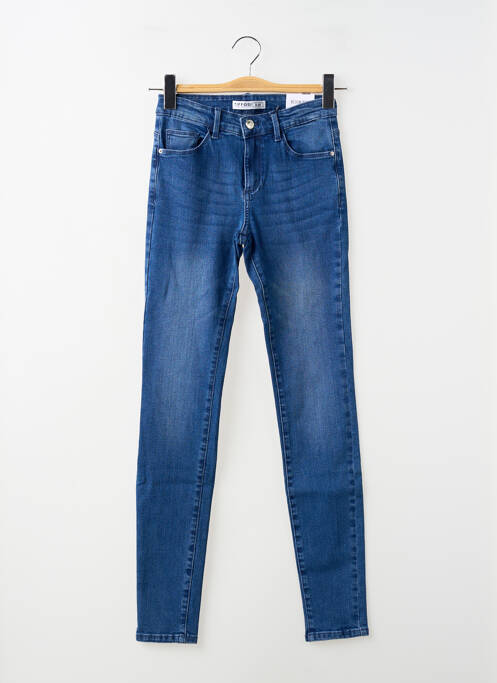Jeans coupe slim stretch taille ajustable bleu TIFFOSI fille