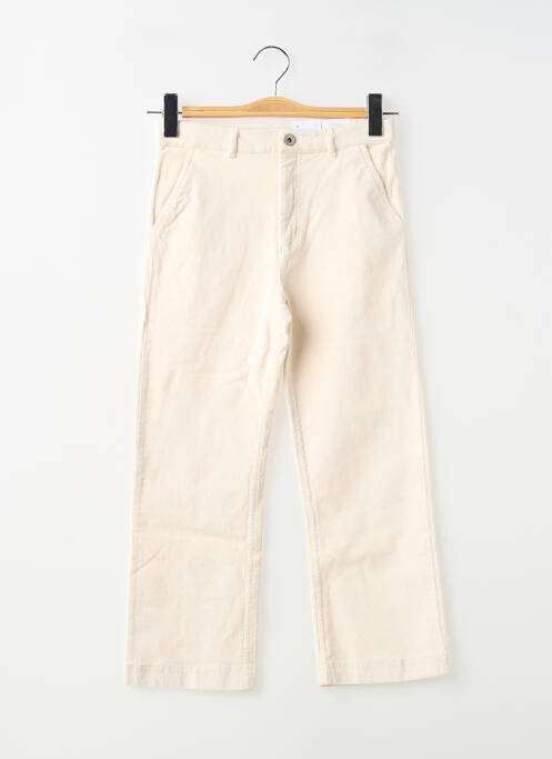 Pantalon droit fermeture zippée sous rabat boutonné taille ajustable beige MAYORAL fille