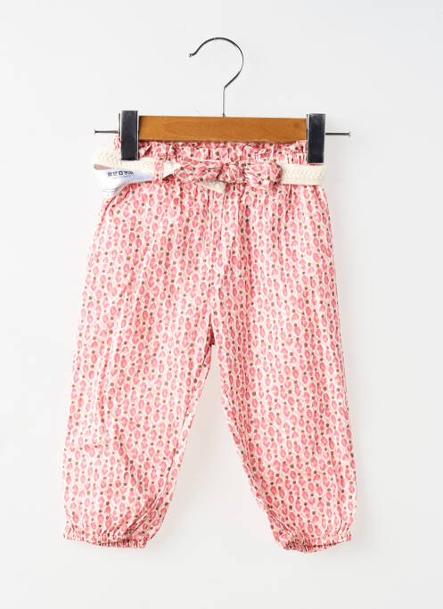 Pantalon droit resserrée sur le bas taille élastique rose MAYORAL fille