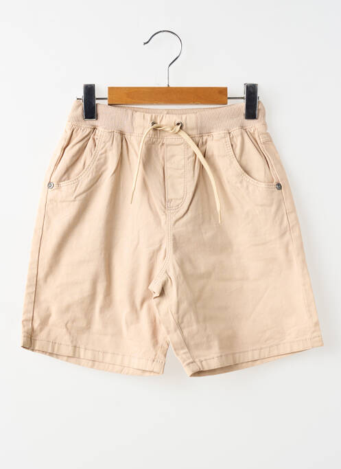 Short tissage popeline taille élastique beige BOBOLI garcon