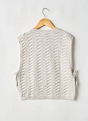 Pull coupe droite sans manche gris MAYORAL fille
