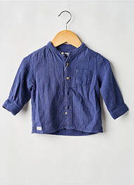 Chemise manches longues poignets boutonnés bleu MAYORAL garcon