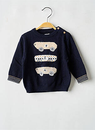 Pull broderie manches longues bleu MAYORAL garcon