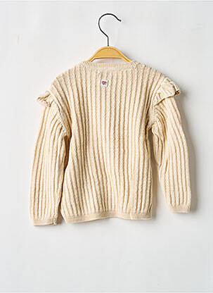 Pull fermeture pressionnée à l'épaule manches longues beige NOPPIES fille