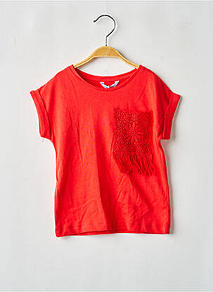 T-shirt coupe cintrée manches courtes rouge MAYORAL fille