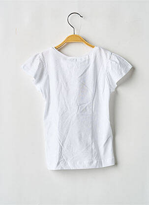 T-shirt coupe cintrée manches courtes blanc MAYORAL fille