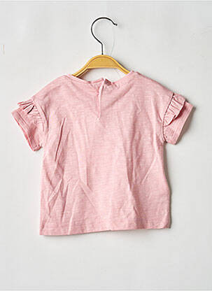 T-shirt stretch manches courtes rose MAYORAL fille