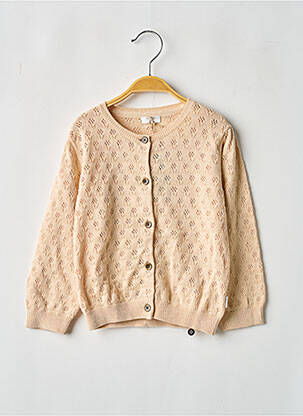Gilet manches longues resserrée sur le bas beige NOPPIES fille