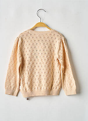 Gilet manches longues resserrée sur le bas beige NOPPIES fille
