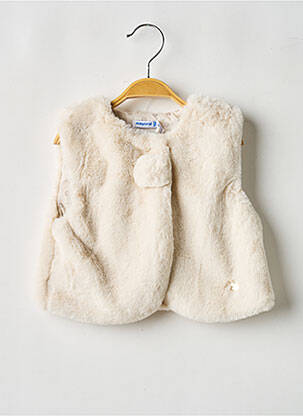Veste casual tissage polaire beige MAYORAL fille
