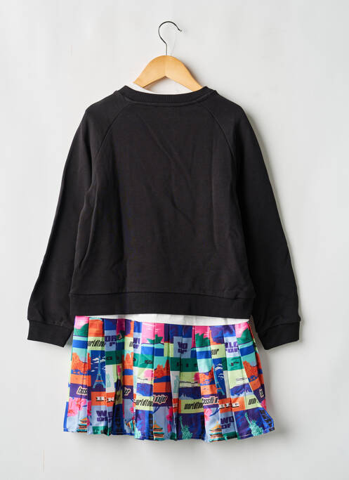 Robe mi-longue col rond manches longues noir W.O.P (WORLD OF POP) fille