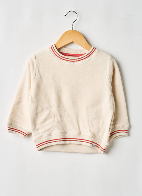 Sweat-shirt manches longues manches longues beige NOPPIES fille