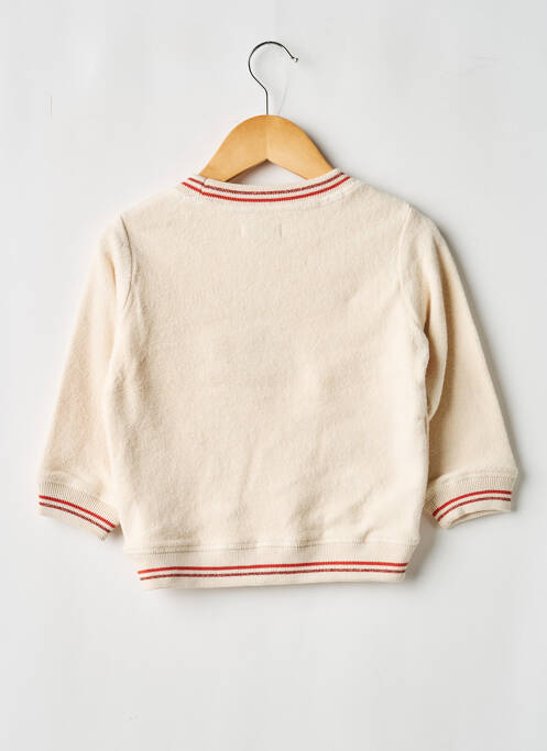 Sweat-shirt manches longues manches longues beige NOPPIES fille