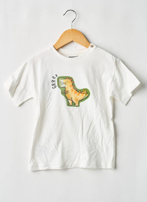 T-shirt stretch manches courtes blanc MAYORAL garcon
