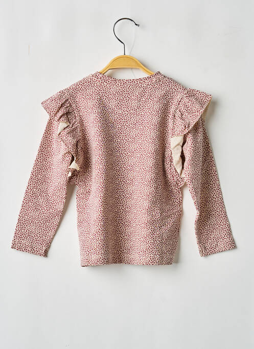 Top coupe cintrée manches longues rouge NOPPIES fille