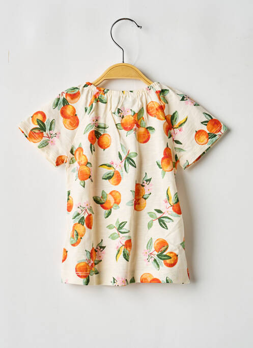 Top imprimé fantaisie manches courtes orange MAYORAL fille